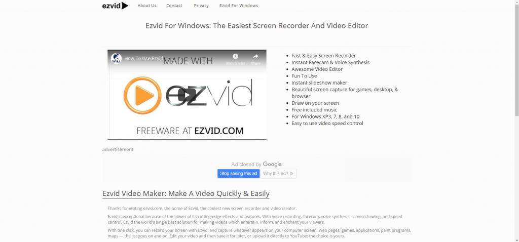 Ezvid download free for windows 7